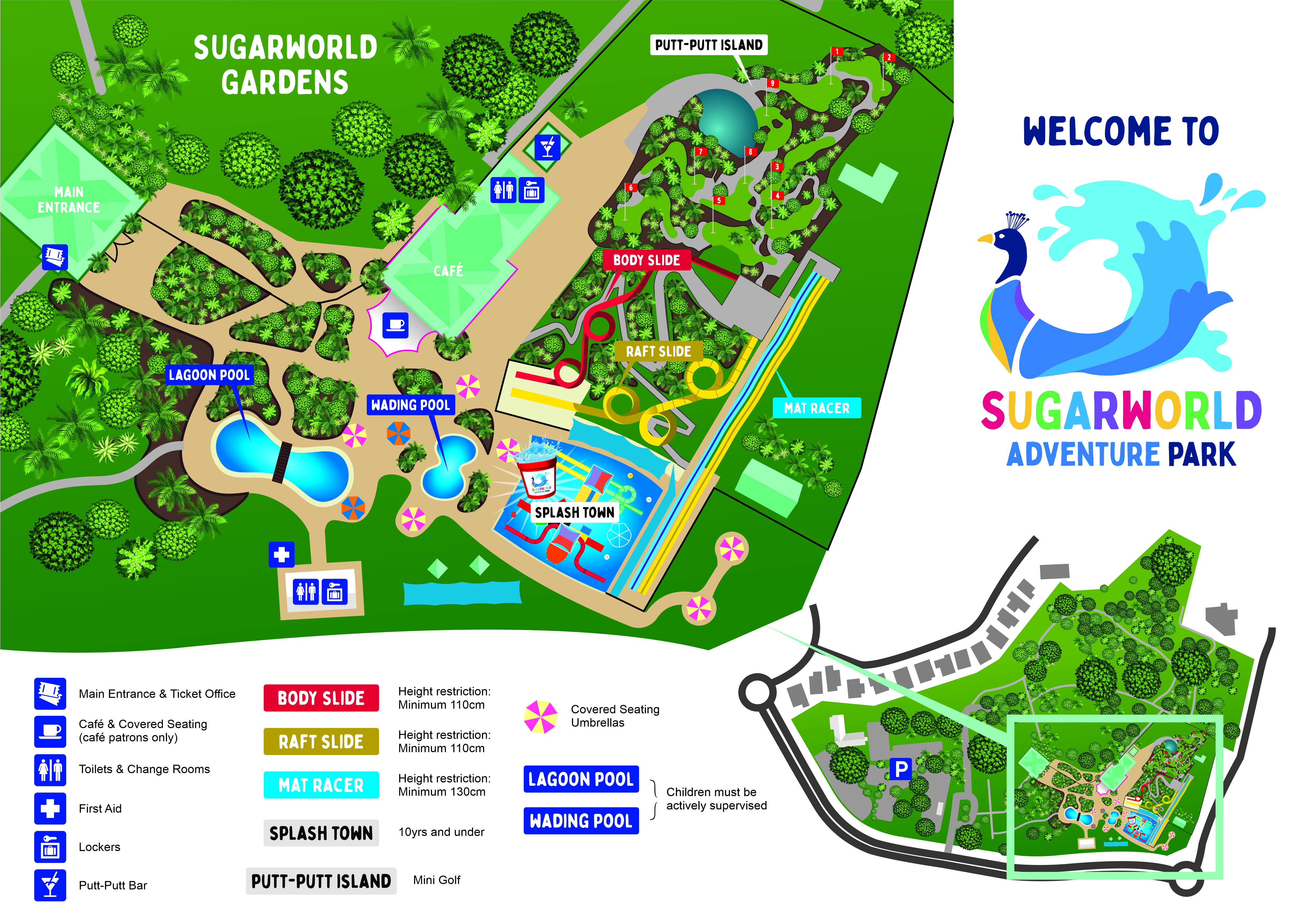 Sugarworld Adventure Park Map